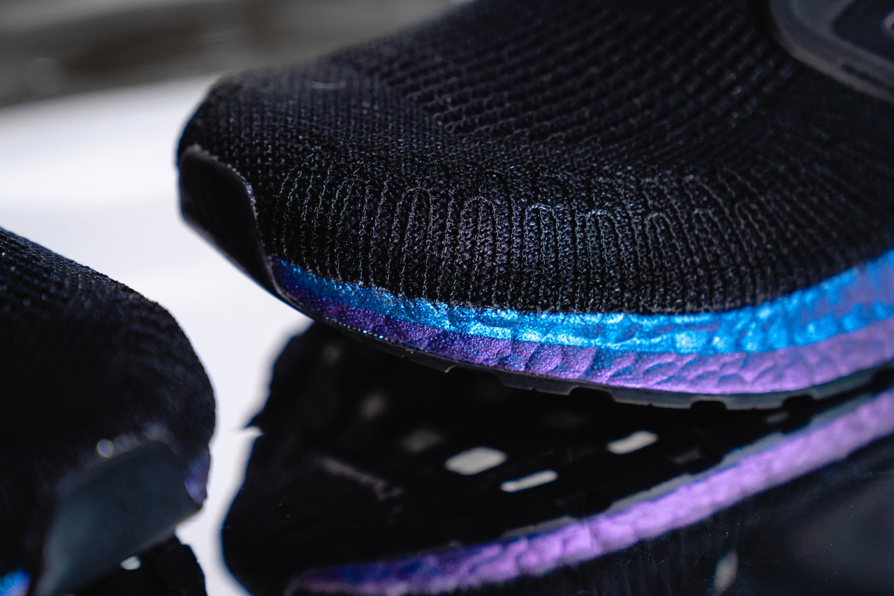 adidas ultraboost 20 boost eg1341 core black boost blue violet metallic nasa release date info photos price detailed look