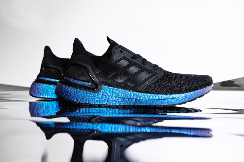 adidas ultraboost 20 boost eg1341 core black boost blue violet metallic nasa release date info photos price detailed look