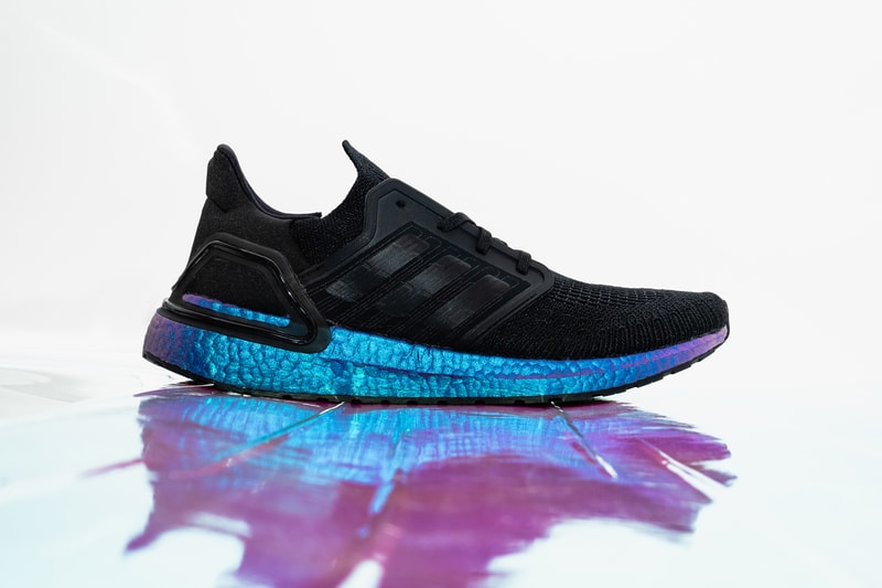 adidas ultraboost 20 boost eg1341 core black boost blue violet metallic nasa release date info photos price detailed look