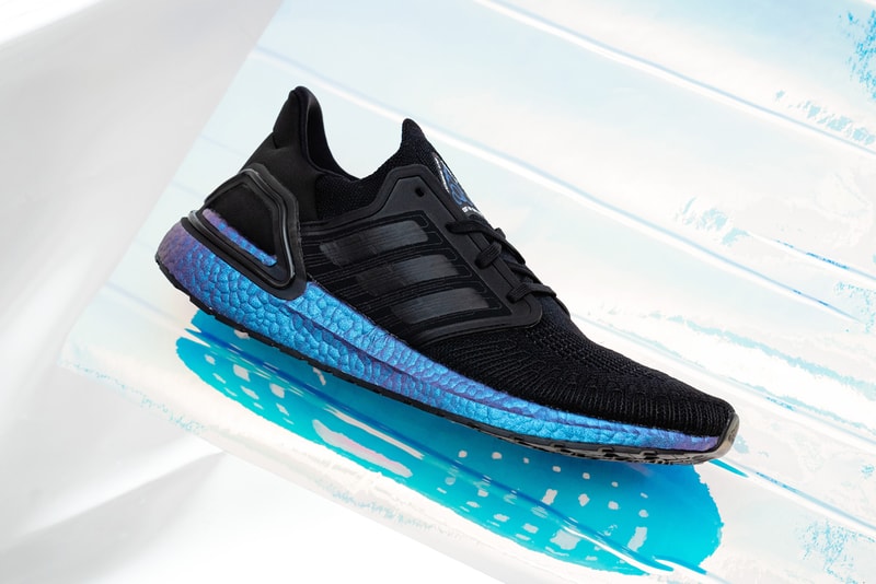 adidas ultraboost 20 boost eg1341 core black boost blue violet metallic nasa release date info photos price detailed look