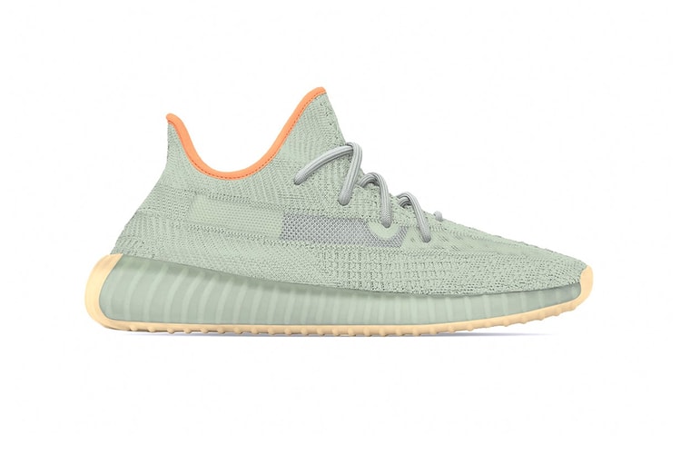 The adidas YEEZY BOOST 350 V2 "Desert Sage" Surfaces With Reflective Stripe