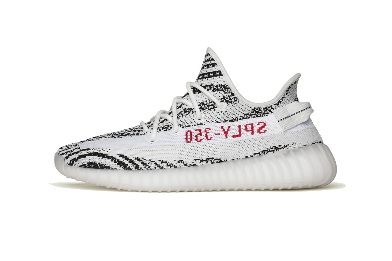 adidas yeezy boost 350 v2 zebra black white red kanye west december 2019 release date info photos price