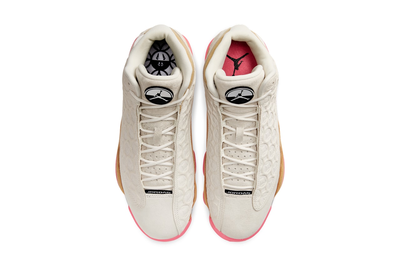 air jordan 13 cny chinese new year CW4409 100 Pale Ivory Black Digital Pink Club Gold release date info photos price
