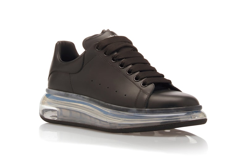 Alexander McQueen Drops Leather Low-Top Sneakers Transparent Sole clear bounce modern detail trend
