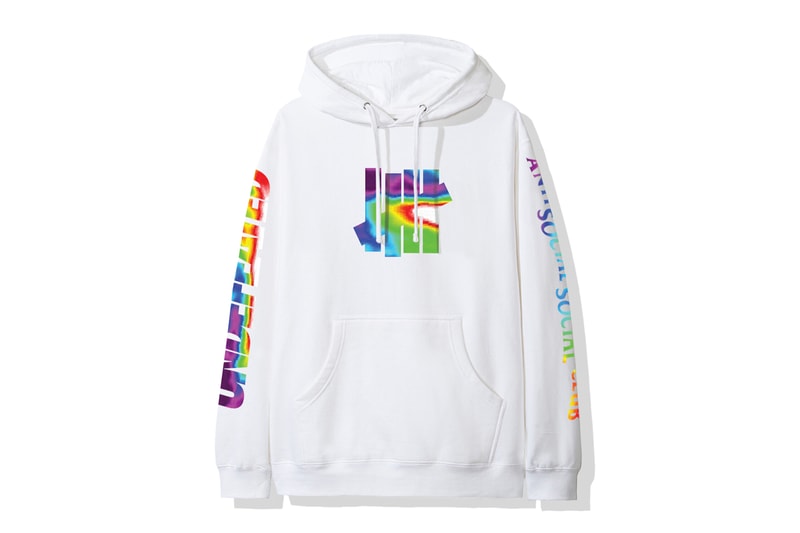 UNDEFEATED x Anti Social Social Club Collection Hoodies T-shirts Socks Protein Shaker Bottles Beanies Green Black Pink White Blue Red