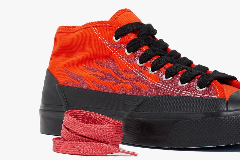 asap nast converse jack purcell chukka mid flames black silver cherry tomato red 167379C 167378C release date info photos price