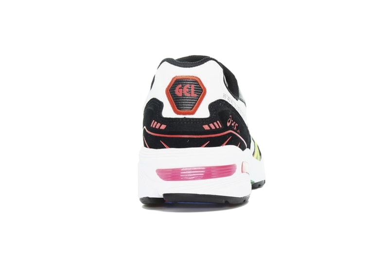 ASICS GEL 1090 White sneakers shoes runners trainers running kicks footwear EVA Japanese fluorescent side stripes 1021A283 100 sportstyle Low Cut colorful bright lime green red blue