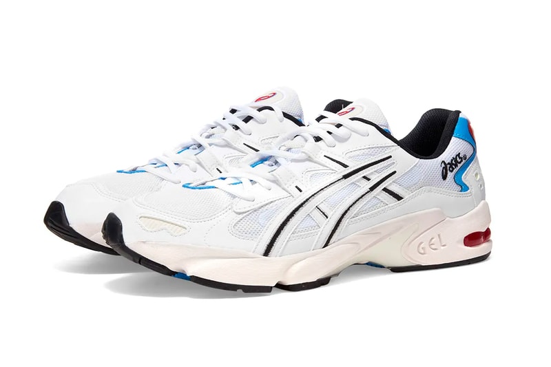 asics gel kayano 5 og white blue red colorway 1021A280-100