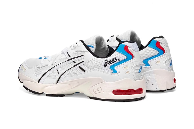 asics gel kayano 5 og white blue red colorway 1021A280-100