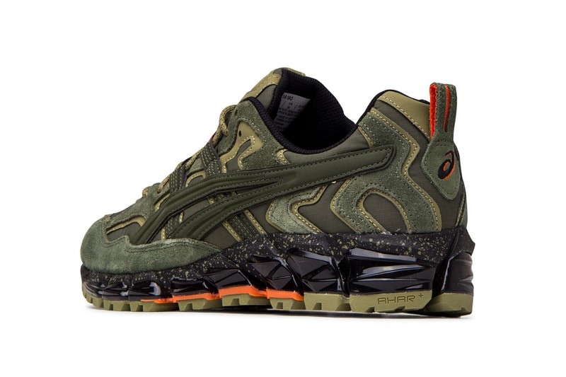 asics gel nandi 360 olive canvas green blaze orange 1021A190 300 release date info photos price colorway