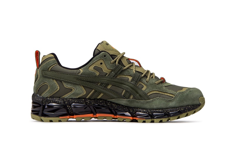 asics gel nandi 360 olive canvas green blaze orange 1021A190 300 release date info photos price colorway