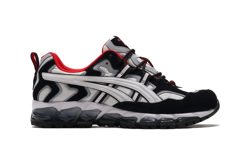 ASICS GEL Nandi 360 White Black red highlights shoes sneakers footwear trainers runners kicks gel technology trail running off road cushioning hybrid quantum vis tech monochromatic