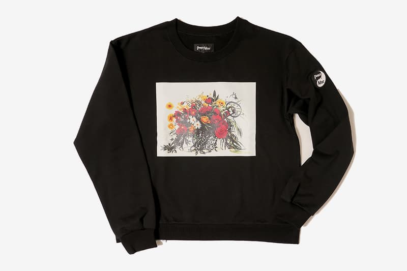 Azuma Makoto PEACE AND AFTER Crewneck Sweater Release black instructions flower artwork photo arrangement composition 1 to 12 sunflower Japanese Release info date