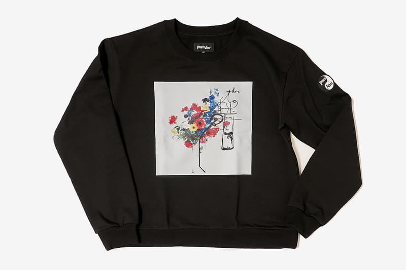 Azuma Makoto PEACE AND AFTER Crewneck Sweater Release black instructions flower artwork photo arrangement composition 1 to 12 sunflower Japanese Release info date