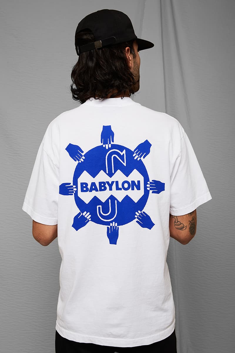 Babylon LA Drop Two Winter 2019 Collection Lee Spielman Garrett Stevenson drop lookbooks graphic t shirts sweaters hoodies bomber jacket quilted plaid los angeles skateboarding