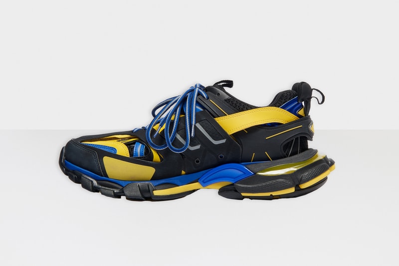 balenciaga track 2 sneakers black yellow blue release date info photos price