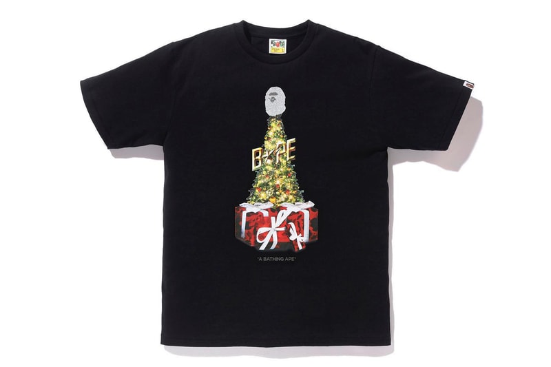 BAPE Christmas 2019 Collection a bathing ape t-shirts hoodies green red white baby milo x'mas stocking 