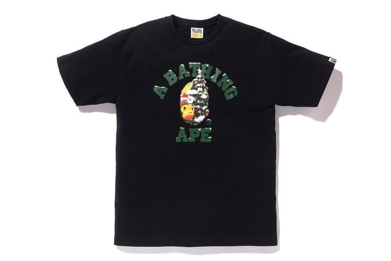 BAPE Christmas 2019 Collection a bathing ape t-shirts hoodies green red white baby milo x'mas stocking