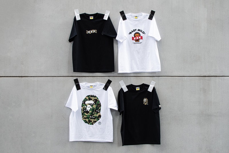GOD SELECTION XXX x BAPE Capsule Collection collaborations t-shirts shark hoodies baby milo