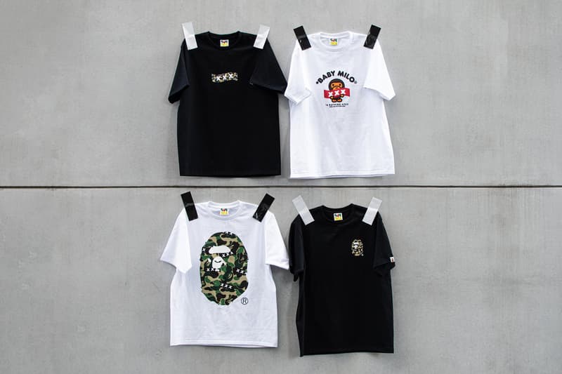 GOD SELECTION XXX x BAPE Capsule Collection collaborations t-shirts shark hoodies baby milo