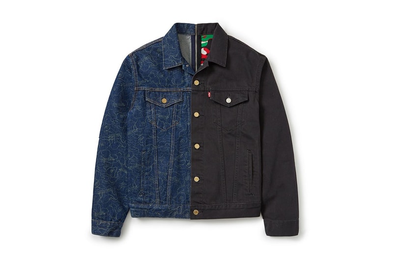 Levi's x BAPE Fall/Winter 2019 Capsule release information Levi’s® Type III Trucker Jacket t-shirt exclusive a bathing ape Split Trucker Jacket t-shirts co-branding abc 1st camo print Dubai 