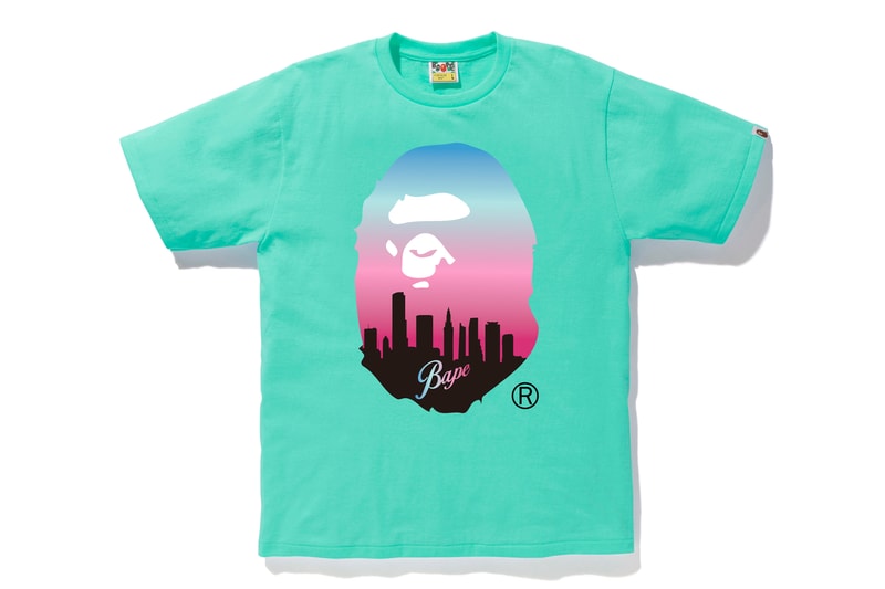 BAPE Exclusive Miami Store Collection a bathing ape lookbooks Miami design district baby milo heat pink blue teal shark hoodies bags accessories stickers iphone cases