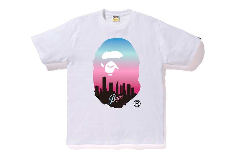 BAPE Exclusive Miami Store Collection a bathing ape lookbooks Miami design district baby milo heat pink blue teal shark hoodies bags accessories stickers iphone cases