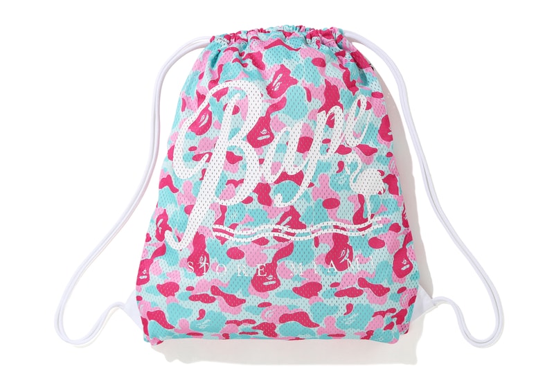 BAPE Exclusive Miami Store Collection a bathing ape lookbooks Miami design district baby milo heat pink blue teal shark hoodies bags accessories stickers iphone cases