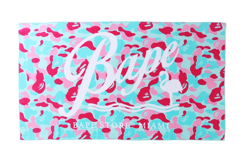 BAPE Exclusive Miami Store Collection a bathing ape lookbooks Miami design district baby milo heat pink blue teal shark hoodies bags accessories stickers iphone cases