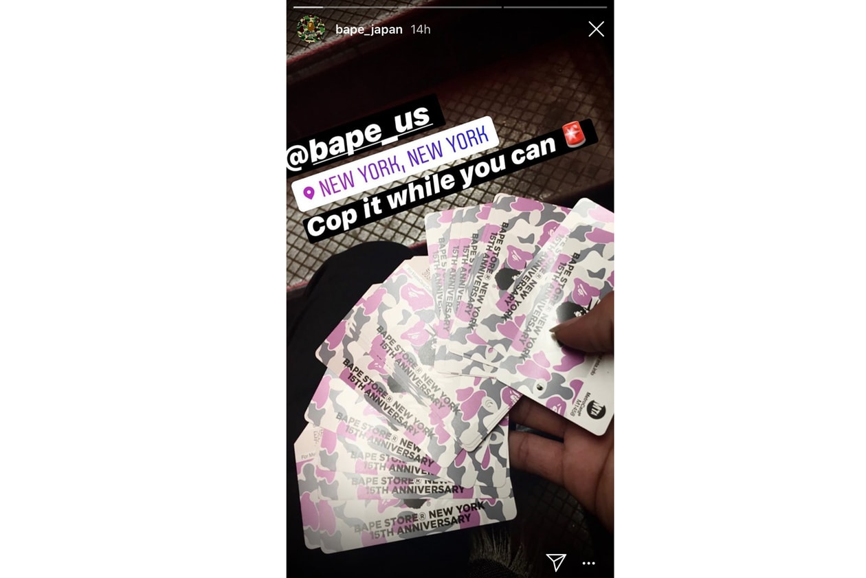 BAPE NYC 15th Anniversary MTA MetroCards a bathing ape where to find purchase what new york subway station collaborations