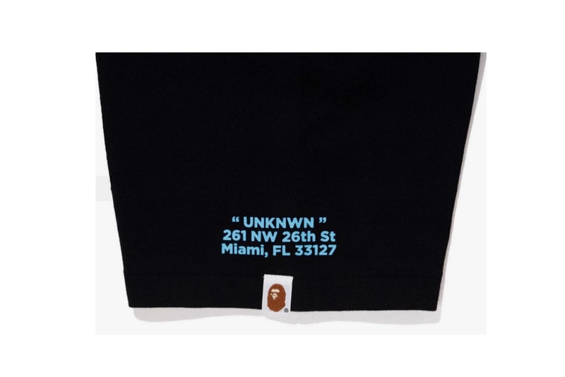 UNKNWN x BAPE T-Shirts collaborations lebron james Wynwood Grand Opening Miami a bathing ape red blue art basel 