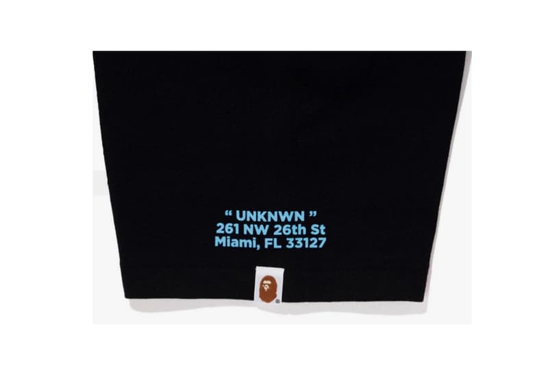 UNKNWN x BAPE T-Shirts collaborations lebron james Wynwood Grand Opening Miami a bathing ape red blue art basel