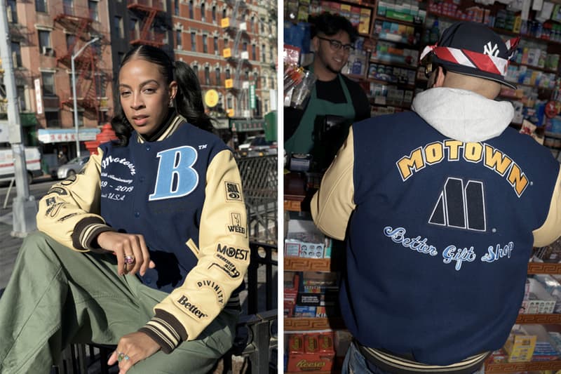 Better Gift Shop Roots Motown Records 60th Anniversary Varsity Jacket collaboration capsule jackson 5 detroit michigan melton wool Diana Ross the Four Tops Stevie Wonder Marvin Gaye american music