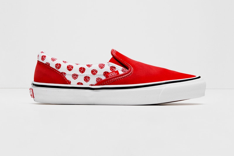 bodega vault by vans sk8 hi slip on release information buy cop purchase dice red black chain suede skate bmx high stakes