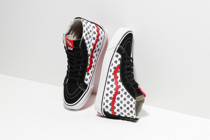 bodega vault by vans sk8 hi slip on release information buy cop purchase dice red black chain suede skate bmx high stakes