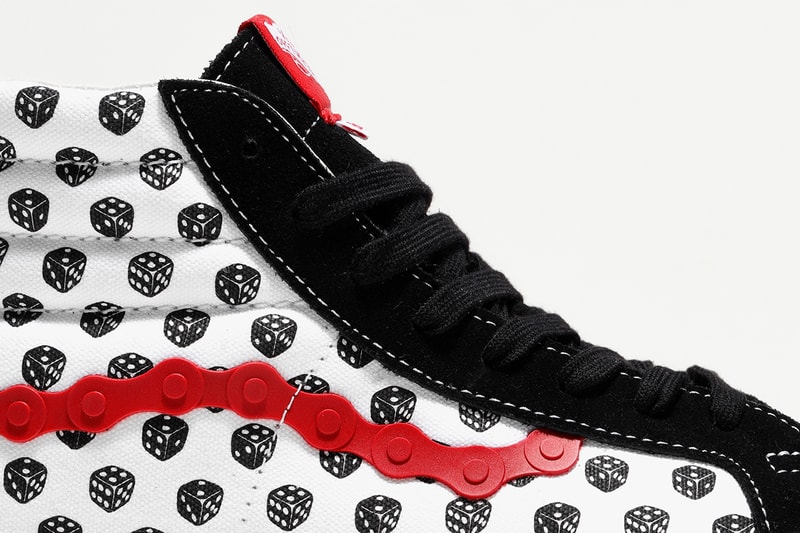 bodega vault by vans sk8 hi slip on release information buy cop purchase dice red black chain suede skate bmx high stakes