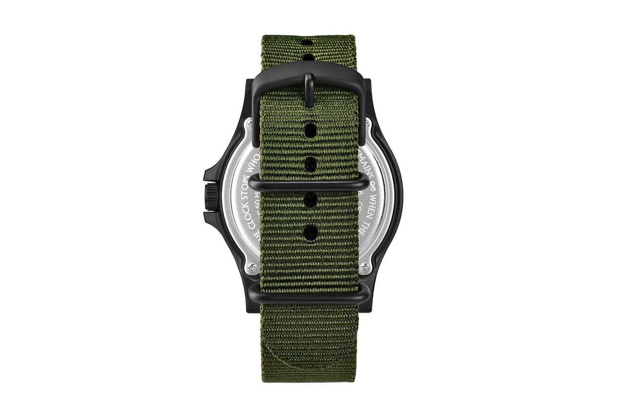 Brain Dead Timex 40mm Fabric Strap Watch ripstop ballistic belt blur acadia los angeles kyle ng designers timepiece collectibles Acrylic when the warm end comes and the clock stops who will live beneath the remains