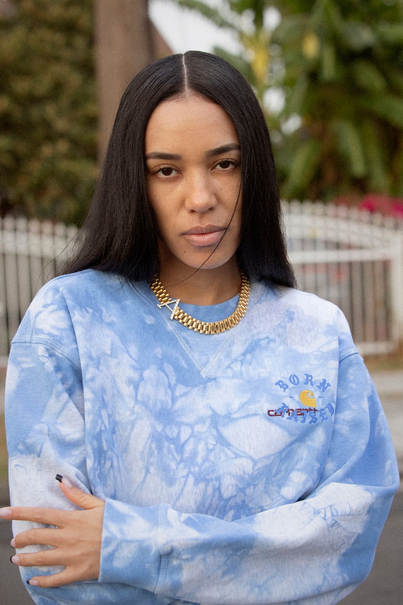 BornxRaised x Carhartt WIP Capsule Collection Sweatpants Sweatshirts Aleali May winter 2019 december los angeles store opening south central