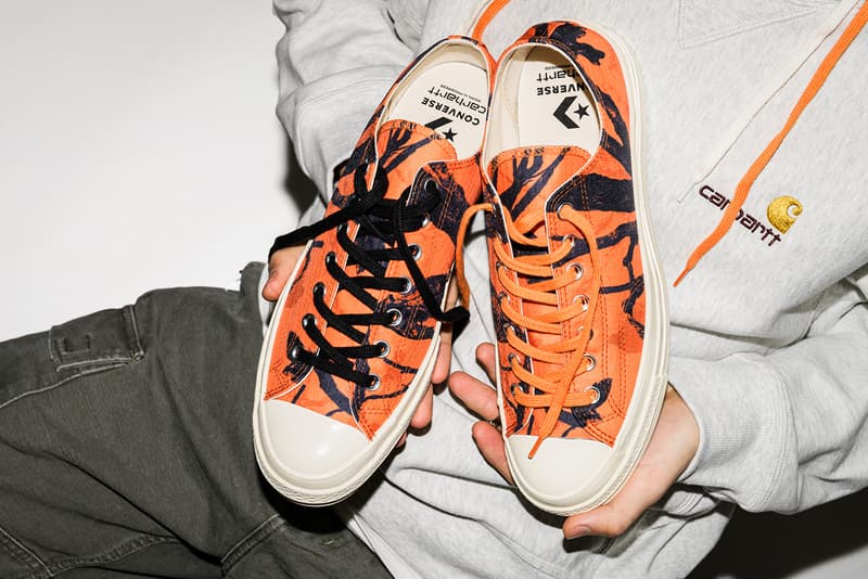 carhartt wip converse chuck taylor 70 low fall winter 2019 fw19 release information hunting wooden camouflage orange black ripstop nylon cotton twill corduroy buy cop purchase workwear