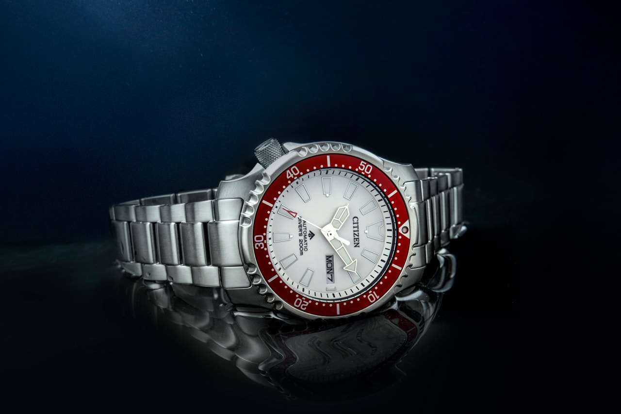 Citizen Asia Limited NY0097-87A Watch Release 30th Anniversary Promaster Series White Dial Red Bezel 