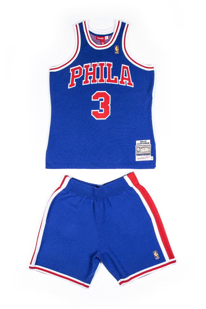 clot mitchell and ness allen iverson kevin durant philadelphia 76ers sixers seattle supersonics jersey shooting shirt release date info photos price