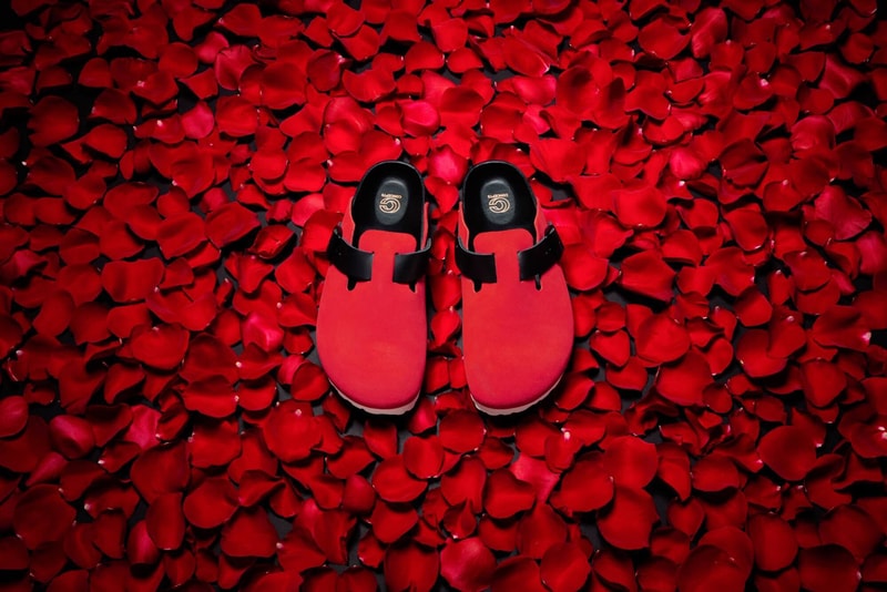Concepts Birkenstock Red Suede Boston Shoe Release Black Leather Holiday 2019 Gold