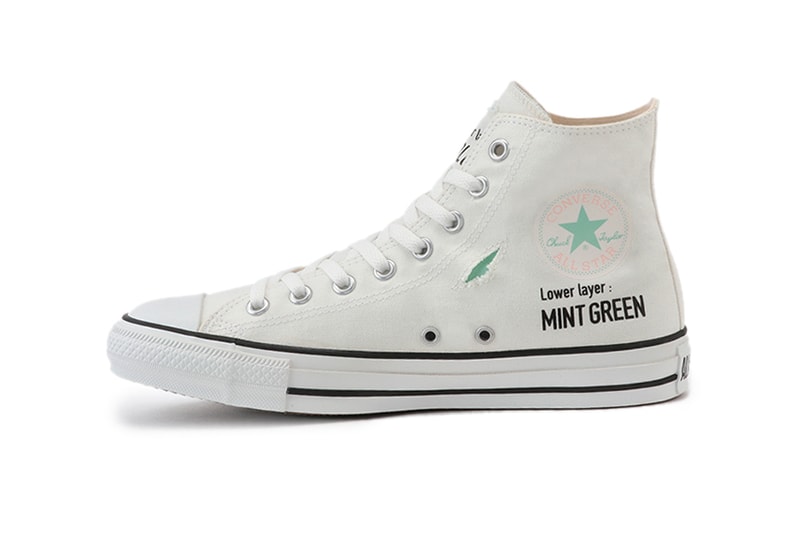 Converse Japan All Stay RIPLAYER Hi footwear shoes sneakers kicks runners trainers rip diy customiazable lower layer chuck taylor mint sachs pink purple green canvas hi tops chuckz