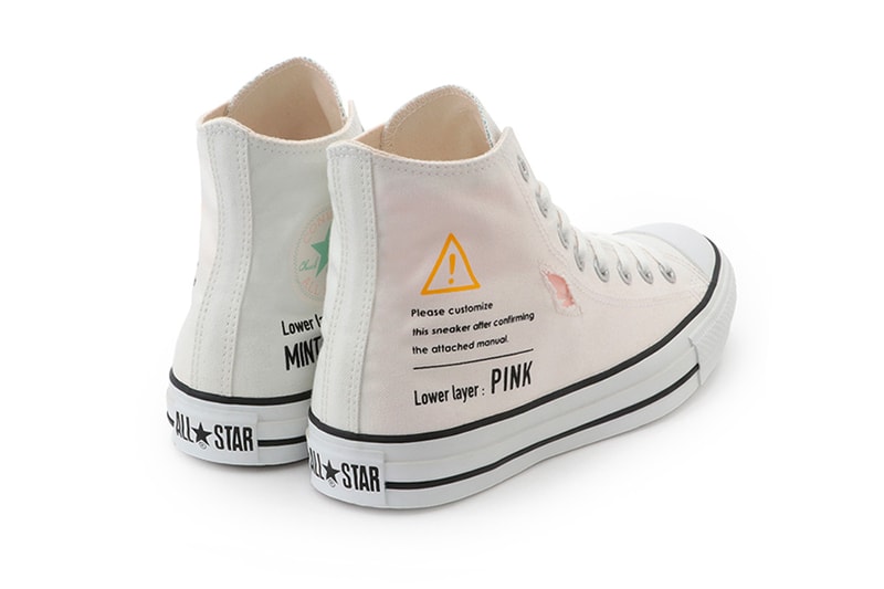 Converse Japan All Stay RIPLAYER Hi footwear shoes sneakers kicks runners trainers rip diy customiazable lower layer chuck taylor mint sachs pink purple green canvas hi tops chuckz
