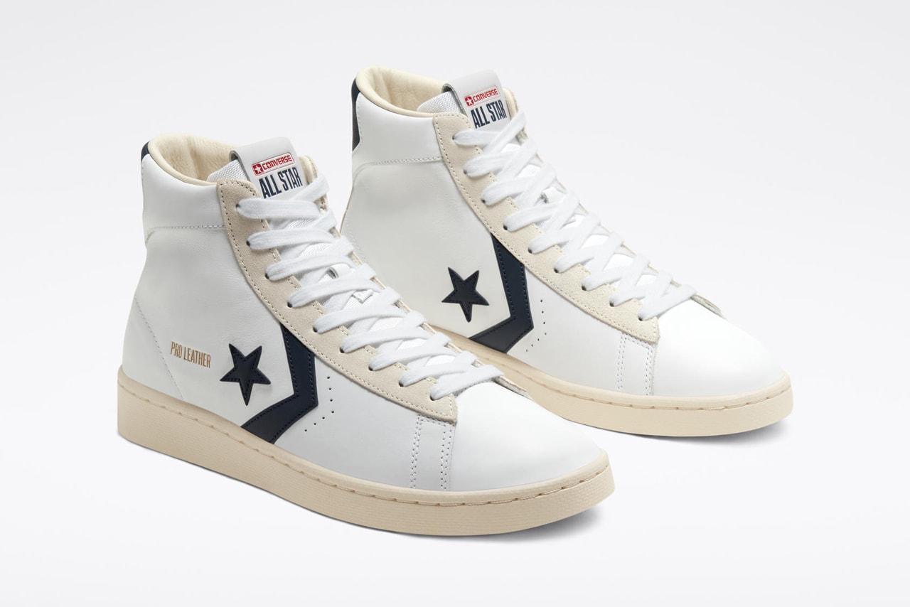 converse pro leather hi ox high raise your game usa basketball navy white cream release date info photos price