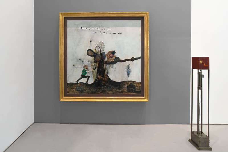 David Lynch "Squeaky Flies in the Mud" Exhibition Sperone Westwater Multimedia Paintings Lamp Sculptures Furniture Watercolors