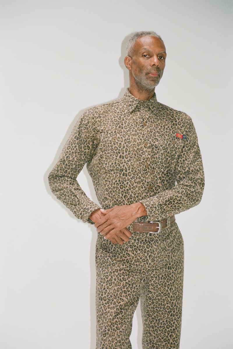 Opening Ceremony x Dickies 1922 Fall/Winter 2019 All-Over Contrast Leopard Print Long Sleeve Uniform Shirt Work Pant Navy Beige