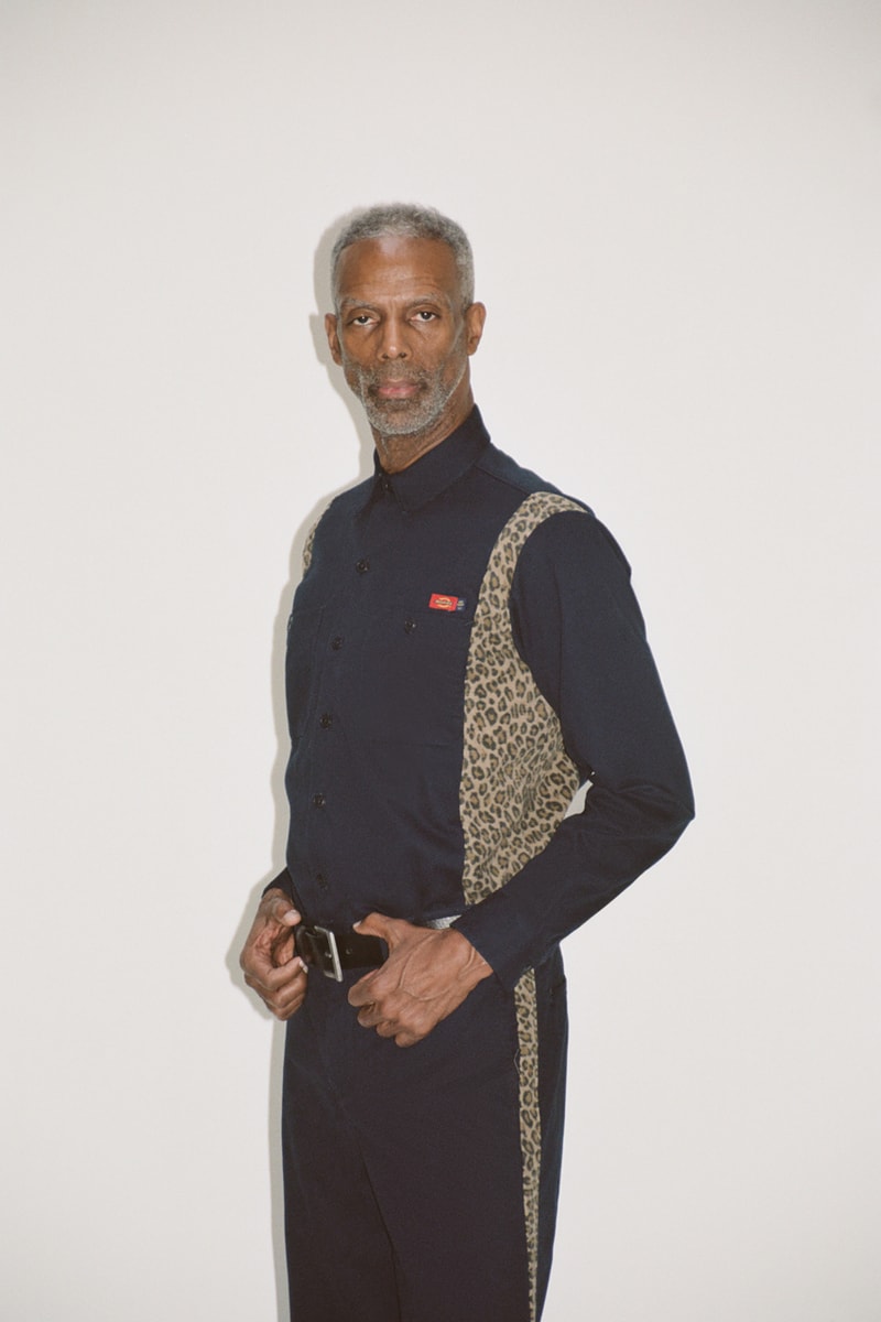 Opening Ceremony x Dickies 1922 Fall/Winter 2019 All-Over Contrast Leopard Print Long Sleeve Uniform Shirt Work Pant Navy Beige