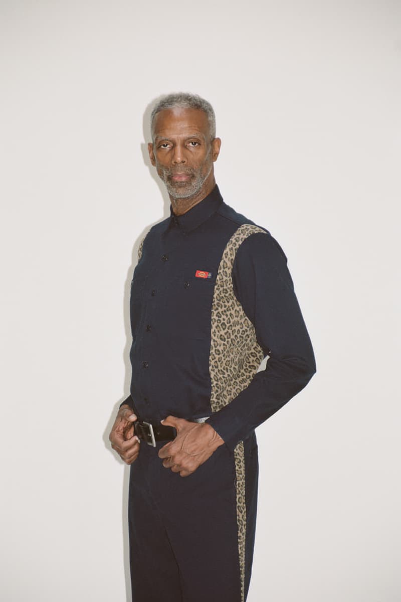 Opening Ceremony x Dickies 1922 Fall/Winter 2019 All-Over Contrast Leopard Print Long Sleeve Uniform Shirt Work Pant Navy Beige