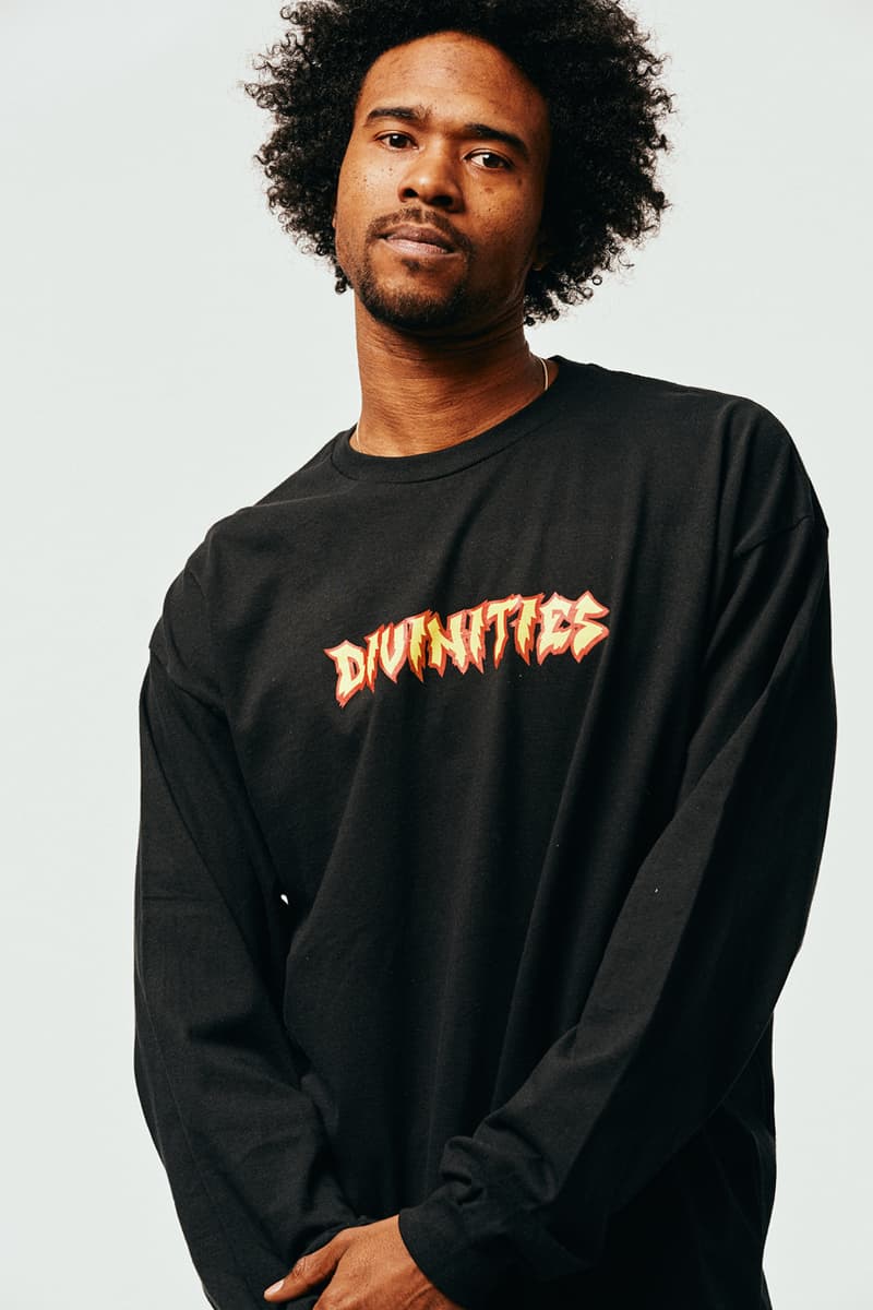 DIVINITIES Winter 2019 Lookbook Collection Info T-shirts Hoodies Long Sleeves Rings Pullovers Sterling Silver Rings Ocean's Thirteen Darkwing Duck Deltron 3030 Bill Evan 'Waltz for Debby'